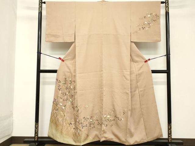 平和屋着物■訪問着 駒刺繍 枝花文 金彩 正絹 逸品 DABC4538cd