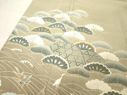 平和屋着物■訪問着 浜松文 金彩 正絹 逸品 DABC4539cd