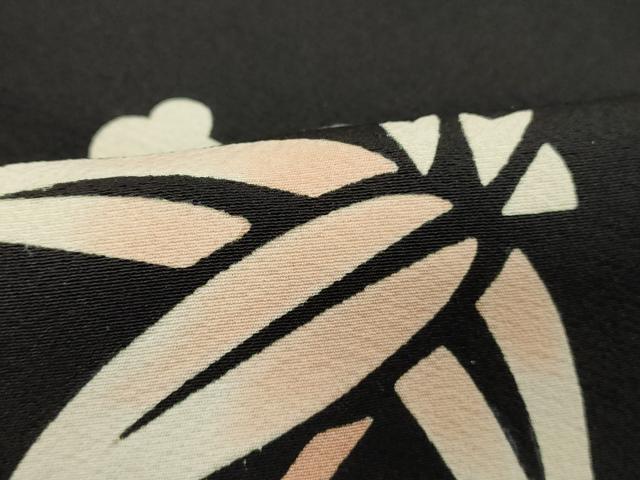 平和屋着物■豪華黒留袖　枝葉文　正絹　逸品　DABC4546cd