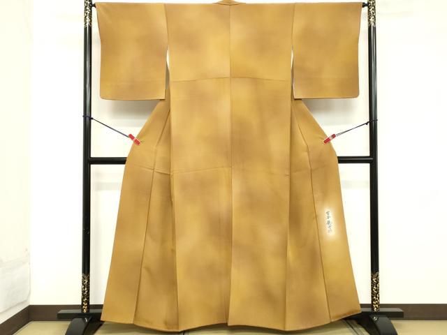 平和屋着物■上質な小紋 宮本龍雪 霞文 暈し染め 正絹 逸品 DABC4552cd