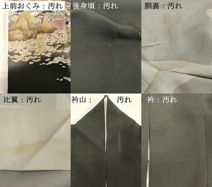 平和屋着物■豪華黒留袖 飛鳥文 暈し染め 金銀彩 正絹 逸品 DABC4555cd