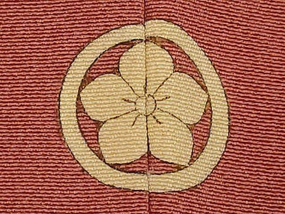平和屋着物■上質な色無地 甚三紅色 正絹 逸品 DABC4573cd
