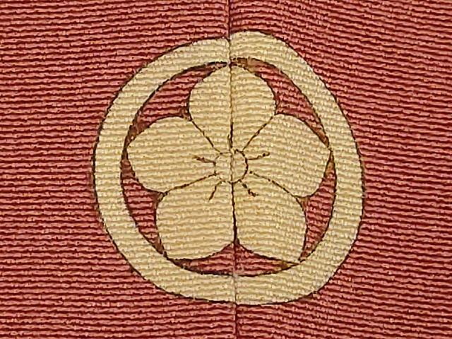 平和屋着物■上質な色無地 甚三紅色 正絹 逸品 DABC4573cd