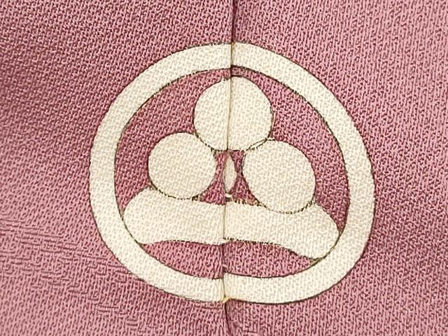 平和屋着物■上質な色無地 立波地紋 石竹色 正絹 逸品 DABC4585cd