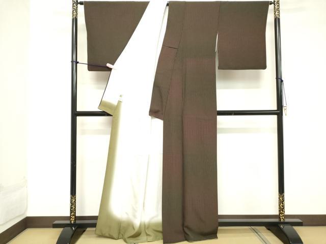 平和屋着物■上質な小紋 間道 正絹 逸品 DABC4586cd
