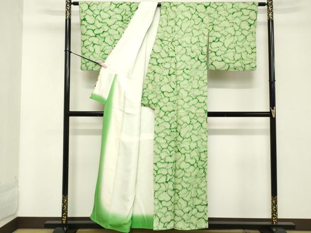 平和屋着物■上質な小紋 総絞り 抽象文様 正絹 逸品 DABC4603cd
