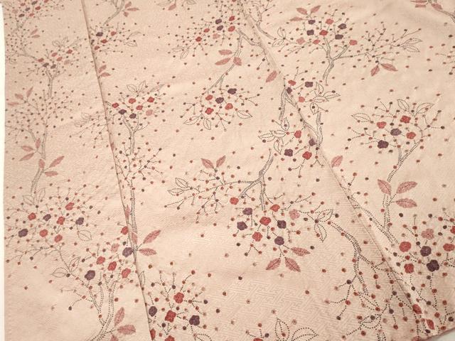 平和屋着物■上質な小紋 絞り 枝花文 正絹 逸品 DABC4612cd