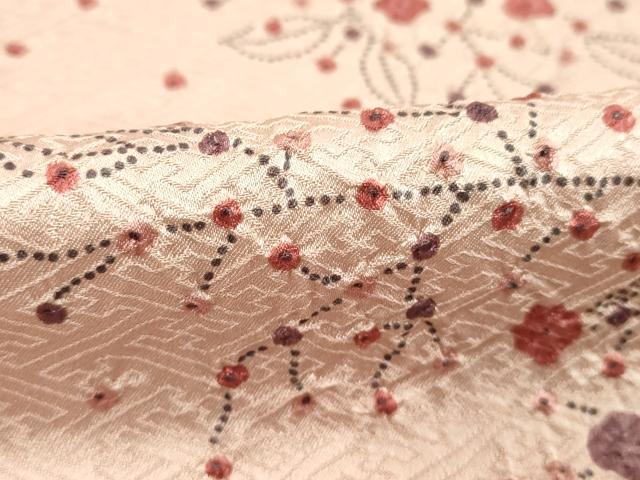平和屋着物■上質な小紋 絞り 枝花文 正絹 逸品 DABC4612cd