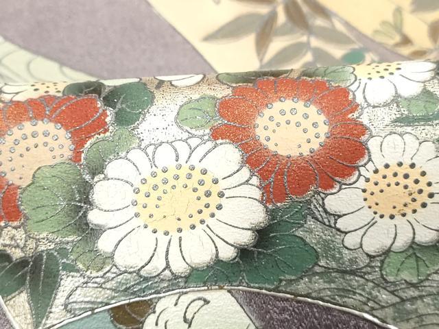 平和屋着物■訪問着 地紙花文 暈し染め 銀彩 正絹 逸品 DABC4620cd