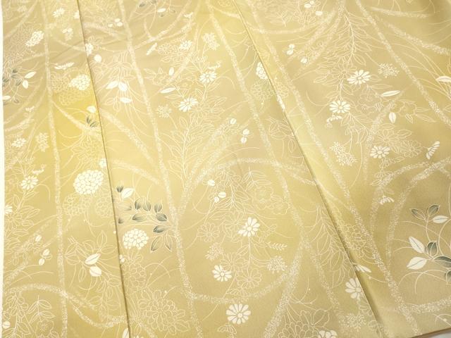 平和屋着物■上質な小紋 草花文 菊 萩 暈し染め 正絹 逸品 DABC4622cd