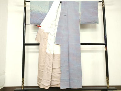 平和屋着物■上質な小紋 作家物 暁光ぞめ 霞文 暈し染め 正絹 逸品 DABC4627cd