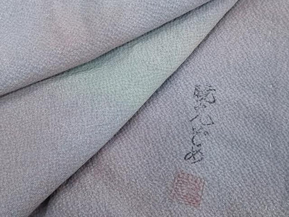 平和屋着物■上質な小紋 作家物 暁光ぞめ 霞文 暈し染め 正絹 逸品 DABC4627cd