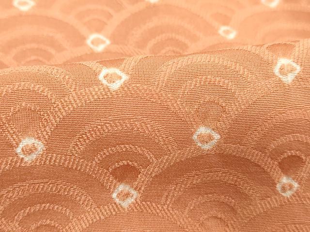 平和屋着物■上質な小紋 総絞り 青海波 正絹 逸品 DABC4629cd