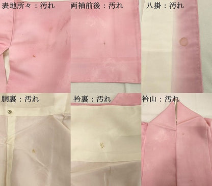 平和屋着物■上質な小紋 草葉地紋 暈し染め 正絹 逸品 DABC4677cd