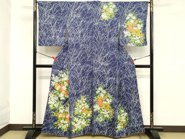 平和屋着物■訪問着　草花文　正絹　逸品　DABC4707cd