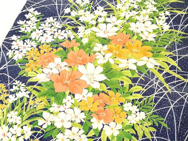 平和屋着物■訪問着　草花文　正絹　逸品　DABC4707cd