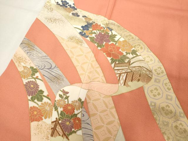平和屋着物■訪問着　吉祥花文　金彩　正絹　逸品　DABC4715cd