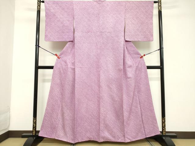 平和屋着物■大変加工の良い総絞り小紋　正絹　逸品　DABC4731cd