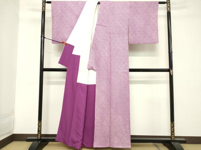 平和屋着物■大変加工の良い総絞り小紋　正絹　逸品　DABC4731cd