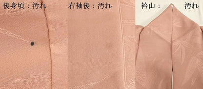 平和屋着物■上質な色無地　流水草葉地紋　珊瑚色　正絹　逸品　DABC4751cd