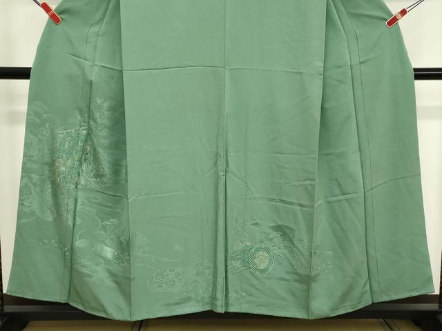 平和屋着物■豪華色留袖　駒刺繍　几帳楽器花文　銀糸　正絹　逸品　DABC4754cd