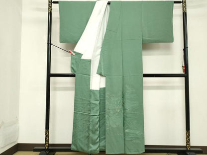 平和屋着物■豪華色留袖　駒刺繍　几帳楽器花文　銀糸　正絹　逸品　DABC4754cd