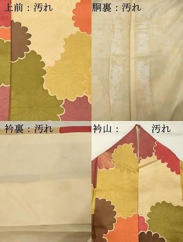 平和屋着物■上質な小紋 地紋起こし 菊尽くし 正絹 逸品 DABC4759cd