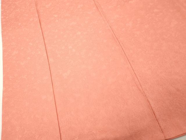 平和屋着物■上質な色無地 草花地紋 甚三紅色 正絹 逸品 DABC4767cd