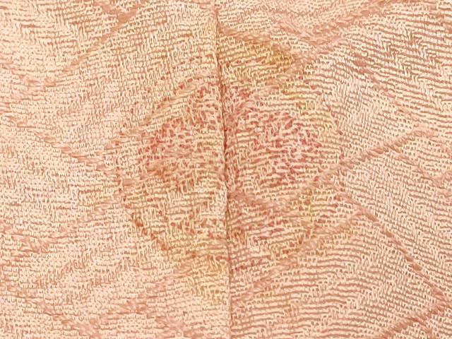 平和屋着物■上質な色無地 作家物 網代地紋 虹色 正絹 逸品 DABC4773cd