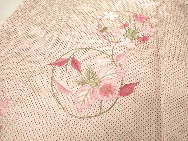 平和屋着物■訪問着 総刺繍 花丸文 金糸 正絹 逸品 DABC4785cd
