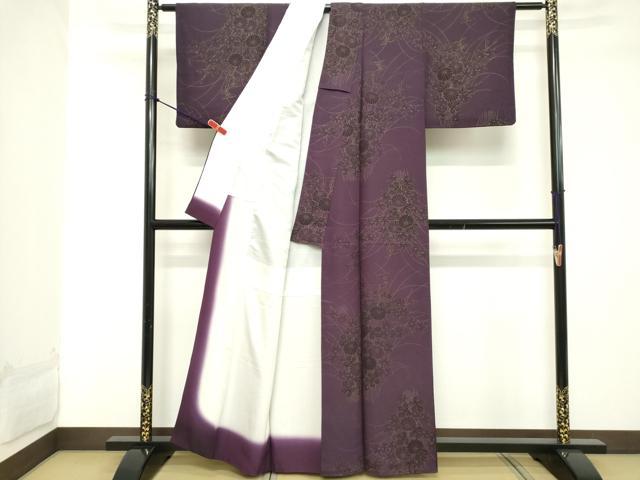 平和屋着物■上質な小紋 草花文 菊 金彩 正絹 逸品 DABC4793cd