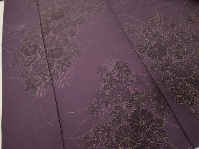 平和屋着物■上質な小紋 草花文 菊 金彩 正絹 逸品 DABC4793cd