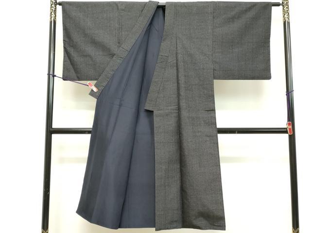 平和屋着物■男性　紬　格子　正絹　逸品　DABC4797cd