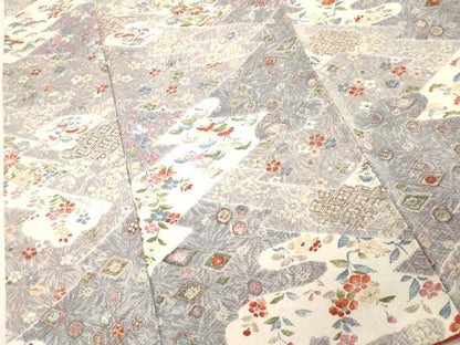 平和屋着物■上質な小紋 エ霞花松文 正絹 逸品 DABC4807cd