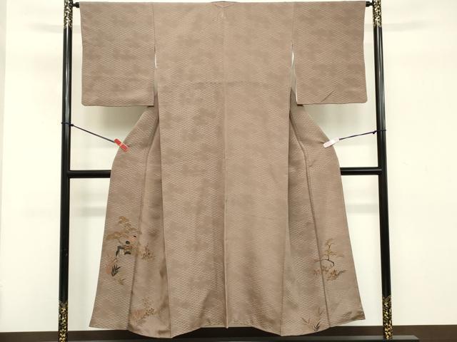 平和屋着物■豪華色留袖　御所車花松文　正絹　逸品　DABC4811cd