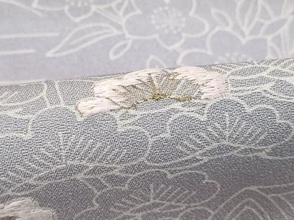 平和屋着物■訪問着　刺繍　風景花松文　暈し染め　金糸　正絹　逸品　DABC4831cd