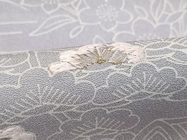 平和屋着物■訪問着　刺繍　風景花松文　暈し染め　金糸　正絹　逸品　DABC4831cd