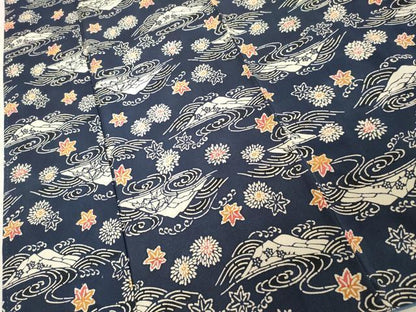平和屋着物■上質な小紋 型染 流水花文 正絹 逸品 DABC4834cd