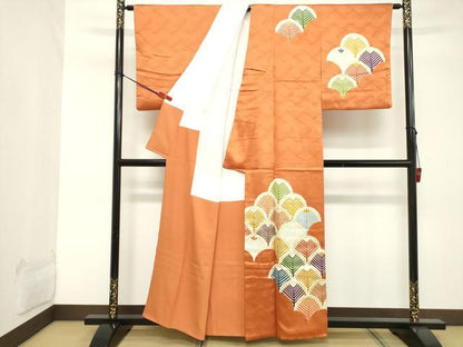 平和屋着物■訪問着 駒刺繍 松葉青海波 金彩 やまと誂製 正絹 逸品 DABC4835cd