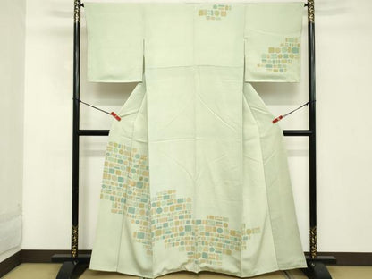 平和屋着物■訪問着 駒刺繍 抽象文様 正絹 逸品 DABC4872cd