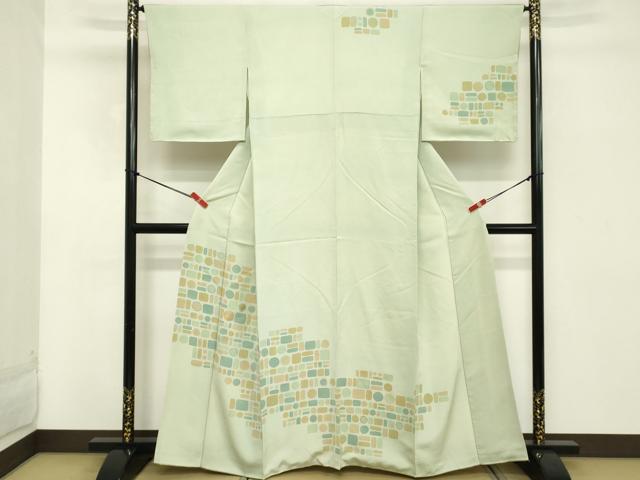 平和屋着物■訪問着 駒刺繍 抽象文様 正絹 逸品 DABC4872cd