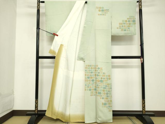 平和屋着物■訪問着 駒刺繍 抽象文様 正絹 逸品 DABC4872cd