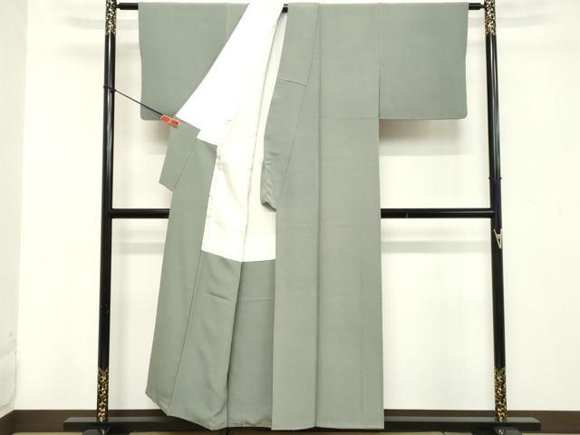 平和屋着物■上質な色無地 千草色 正絹 逸品 DABC4881cd