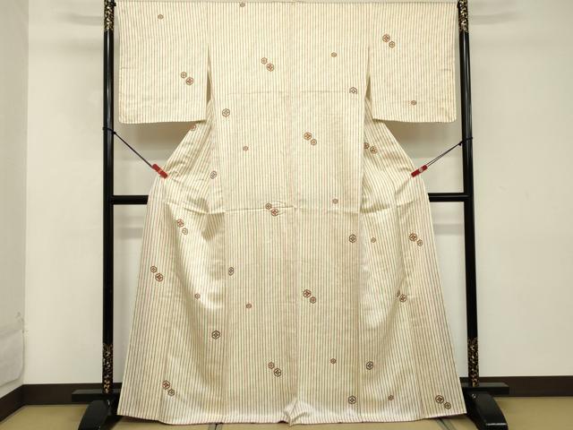 平和屋着物■上質な小紋 亀甲花文 正絹 逸品 DABC4901cd