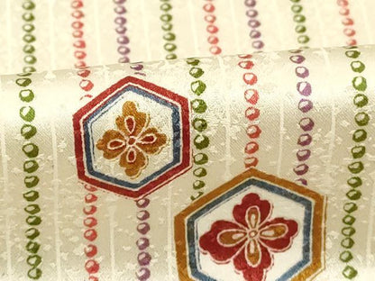 平和屋着物■上質な小紋 亀甲花文 正絹 逸品 DABC4901cd
