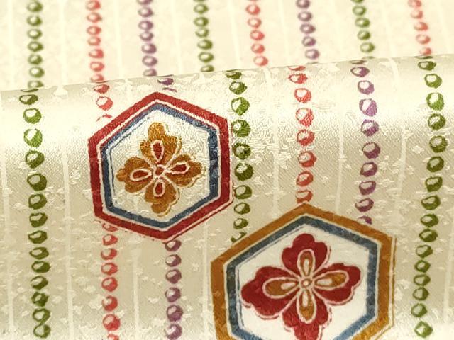 平和屋着物■上質な小紋 亀甲花文 正絹 逸品 DABC4901cd