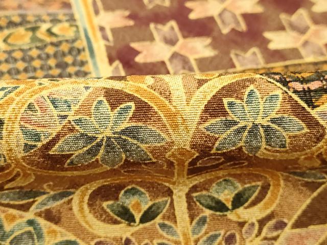 平和屋着物■上質な小紋 切嵌吉祥花文 正絹 逸品 DABC4928cd