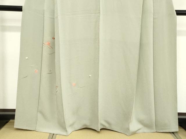 平和屋着物■訪問着 駒刺繍 総刺繍 籬吹き寄せ花文 鬼しぼ縮緬 正絹 逸品 DABC4946cd