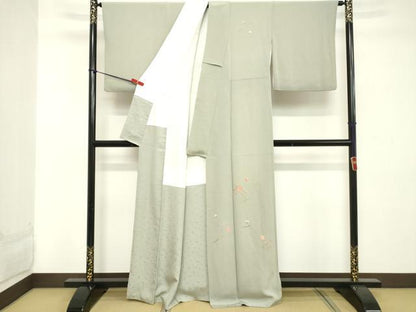 平和屋着物■訪問着 駒刺繍 総刺繍 籬吹き寄せ花文 鬼しぼ縮緬 正絹 逸品 DABC4946cd