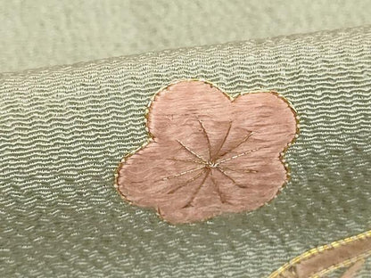 平和屋着物■訪問着 駒刺繍 総刺繍 籬吹き寄せ花文 鬼しぼ縮緬 正絹 逸品 DABC4946cd